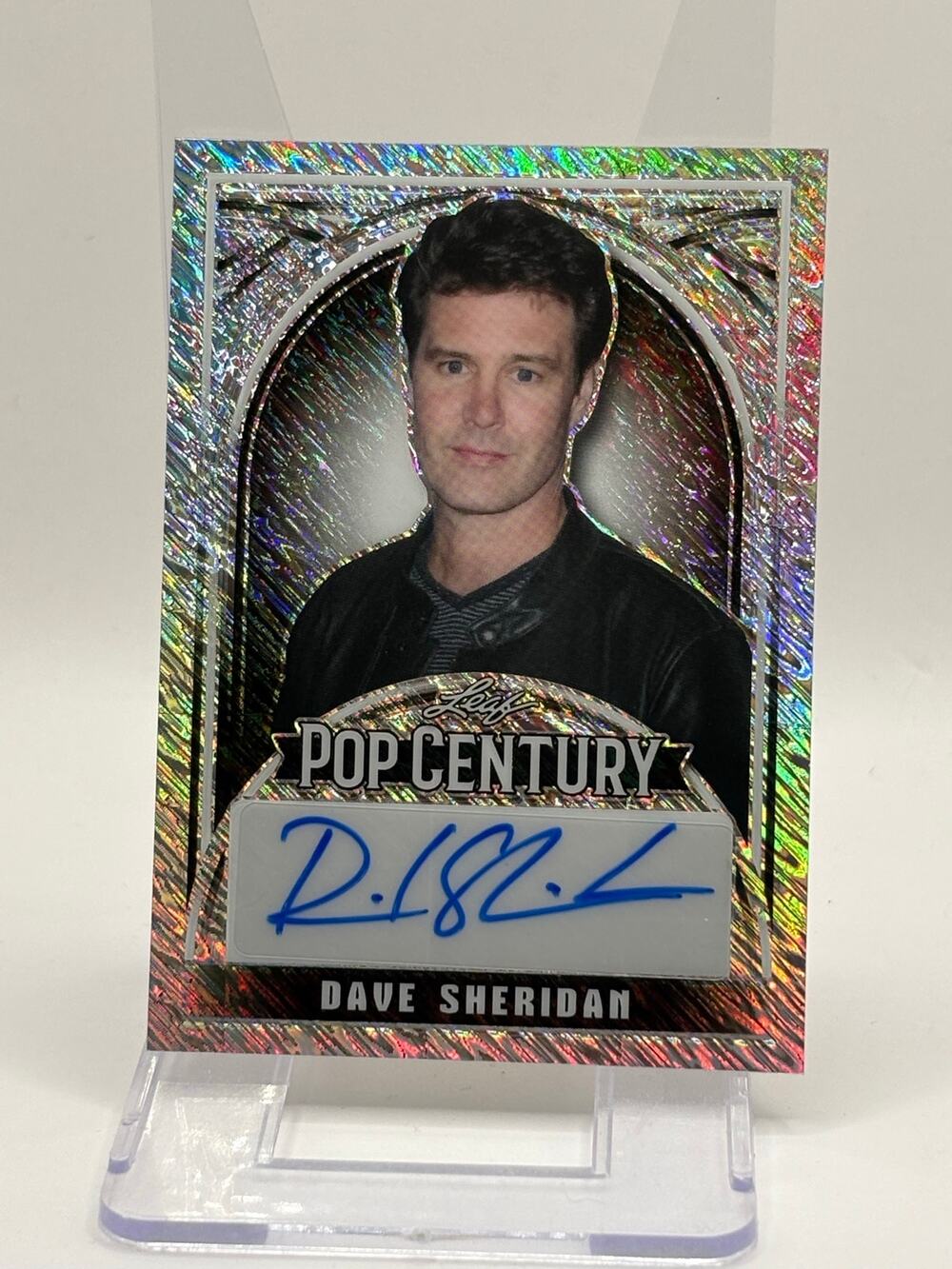 2024 Leaf Metal Pop Century Dave Sheridan Silver Shimmer Auto 18/20 Scary Movie